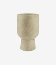 Hasmi Floor Flower Pots Cement Goblet Planters
